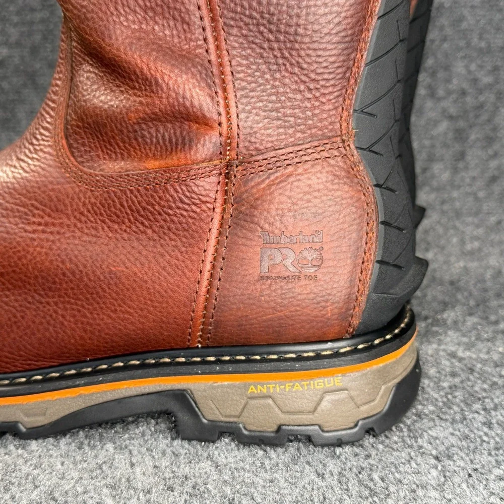 Timberland Pro True Grit Wellington Boots Men's‎ 9 Brown Leather Composite Toe